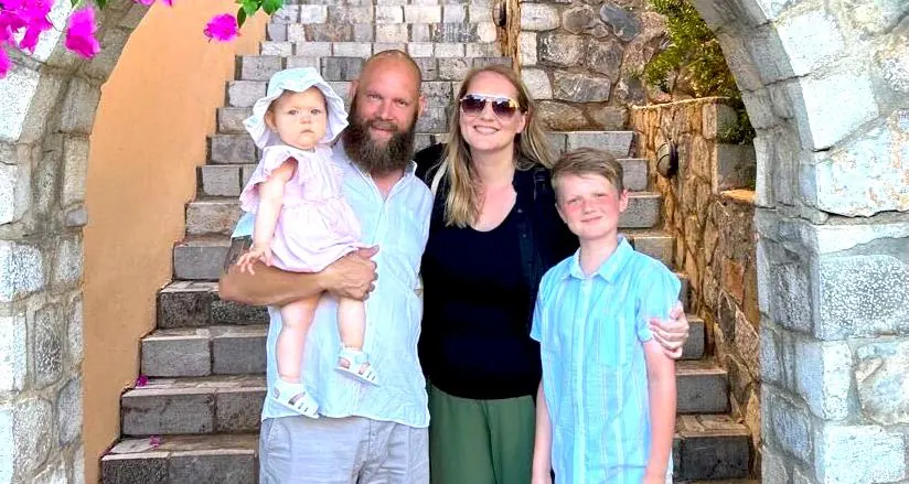Richard Hannaford, founder of DealerDoc, with his family