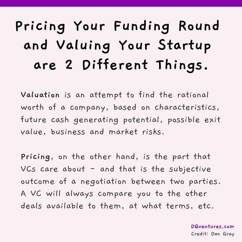 Why valuing your startup and pricing your funding round are not the same thing